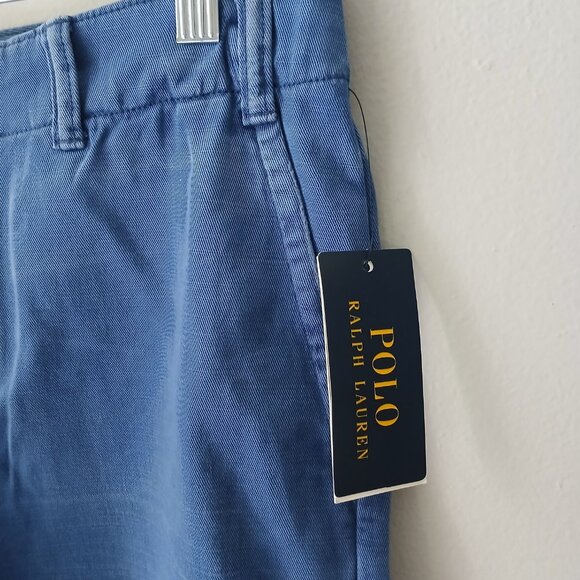 Polo Ralph Lauren NWT $59.50‎ Boys Size 16 Blue Cotton Chino Shorts Zipper - Picture 10 of 15